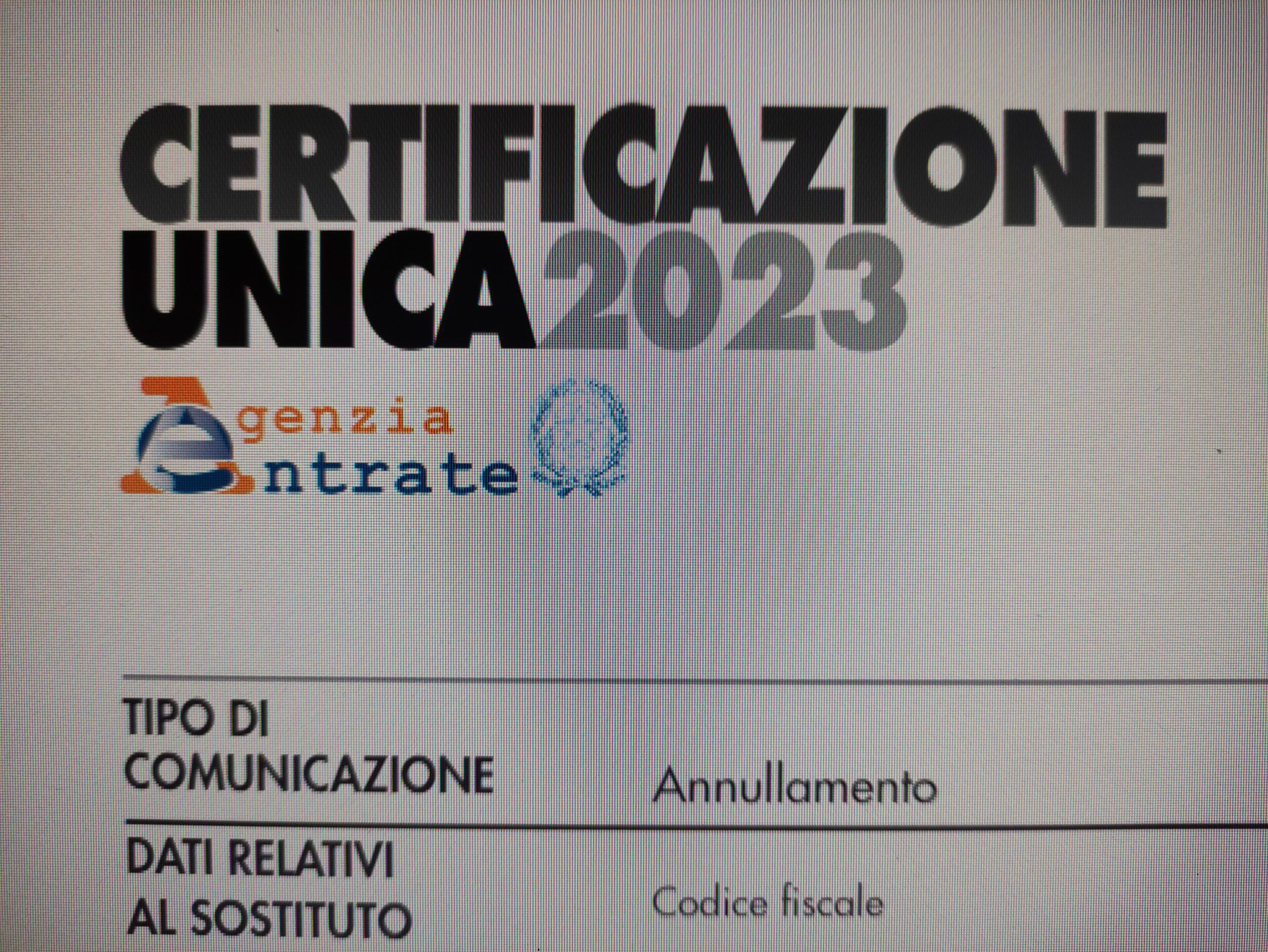 Lettera accompagnatoria certificazione unica